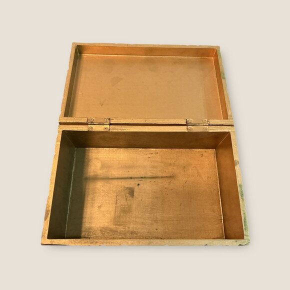 Handcrafted Wooden Trinket Box With Embossed Textured Design & Hinged Lid - Deco - Picture 5 of 6